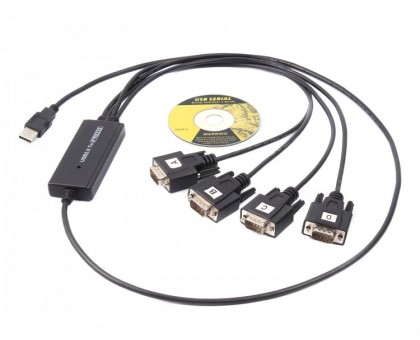 Кабель-перехідник Viewcon VE671 USB 2.0 на 4 COM, 1 м