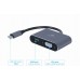 Адаптер-перехідник USB-C на HDMI/VGA Cablexpert A-USB3C-HDMIVGA-01