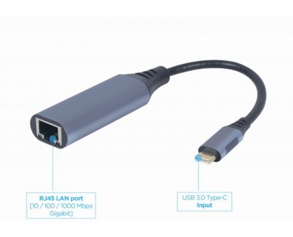 Адаптер Cablexpert A-USB3C-LAN-01, з USB Type-C на Gigabit Ethernet Адаптер Cablexpert A-USB3C-LAN-01, з USB Type-C на Gigabit Ethernet