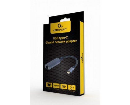 Адаптер Cablexpert A-USB3C-LAN-01, з USB Type-C на Gigabit Ethernet Адаптер Cablexpert A-USB3C-LAN-01, з USB Type-C на Gigabit Ethernet