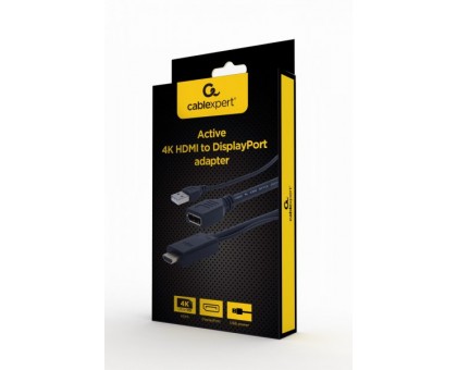 Адаптер-перехідник HDMI на DisplayPort Cablexpert A-HDMIM-DPF-01 Адаптер-перехідник HDMI на DisplayPort Cablexpert A-HDMIM-DPF-01