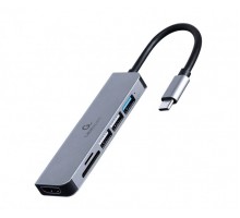 Адаптер Cablexpert A-CM-COMBO6-02, USB Type-C 6-в-1
