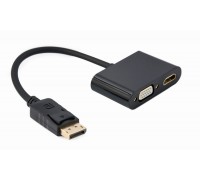 Адаптер-перехідник Cablexpert A-DPM-HDMIFVGAF-01 DisplayPort на HDMI/VGA