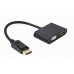 Адаптер-перехідник Cablexpert A-DPM-HDMIFVGAF-01 DisplayPort на HDMI/VGA