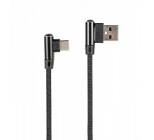 Кабель кутовий Cablexpert CC-USB2J-AMLCML-1M, преміум якість USB 2.0 A-тато/C-тато,1 м.