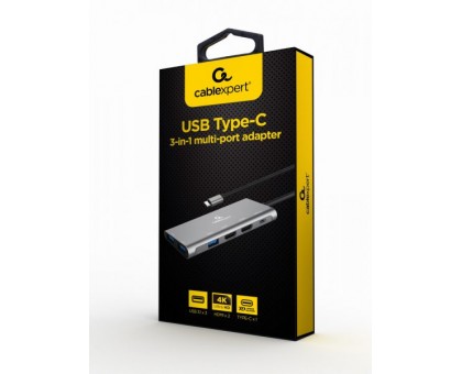 Адаптер Cablexpert A-CM-COMBO3-03, USB Type-C 3-в-1 Адаптер Cablexpert A-CM-COMBO3-03, USB Type-C 3-в-1