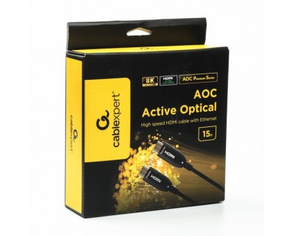 Кабель Cablexpert CCBP-HDMI8K-AOC-15M-EU, HDMI V.2.1, вилка/вилка, з позолоченими контактами, 15 м