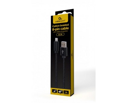 Кабель Cablexpert CCDB-mUSB2B-AMLM-6, USB 2.0 А-тато/Lightning, 1.8 м. Кабель Cablexpert CCDB-mUSB2B-AMLM-6, USB 2.0 А-тато/Lightning, 1.8 м.