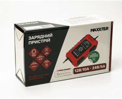 Зарядний пристрій Maxxter MX-CHR-1224V10A для АКБ 12-24В, 10А Зарядний пристрій Maxxter MX-CHR-1224V10A для АКБ 12-24В, 10А