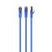 Патч корд Cablexpert PP6A-LSZHCU-B-3M, S/FTP, литий, 50u" штекер із фіксатором, 3,0 м, синій