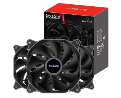 Корпусний вентілятор PCCOOLER DN 120 BK 3in1, чорний Корпусний вентілятор PCCOOLER DN 120 BK 3in1, чорний