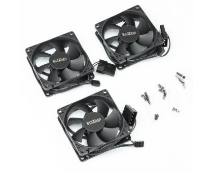Корпусний вентілятор PCCOOLER DN 80 BK 3in1, чорний Корпусний вентілятор PCCOOLER DN 80 BK 3in1, чорний