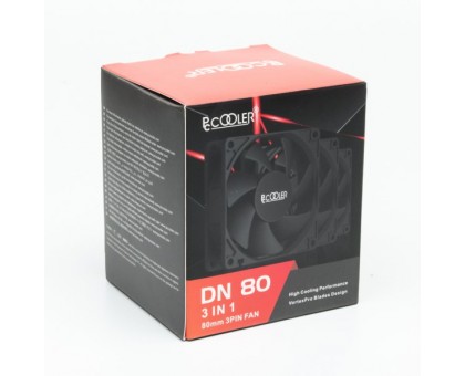 Корпусний вентілятор PCCOOLER DN 80 BK 3in1, чорний Корпусний вентілятор PCCOOLER DN 80 BK 3in1, чорний