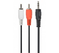 Аудіо-кабель Cablexpert CCA-458/0.2, 3.5мм/2хRCA-тюльпан тато, довжина 0.2м., стерео