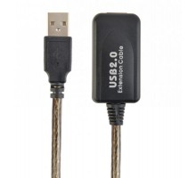 Активний подовжувач USB Cablexpert UAE-01-10M, USB 2.0, 10 м., чорний колір