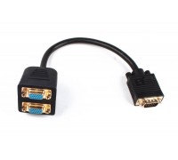 Розгалужувач VGA сигналу Cablexpert CC-VGAX2-20CM, на 2 VGA пасивний 