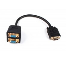 Розгалужувач VGA сигналу Cablexpert CC-VGAX2-20CM, на 2 VGA пасивний 