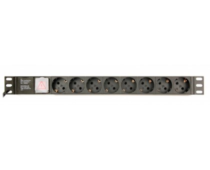Модуль розподілу живлення EnerGenie EG-PDU-014-C14, у стійку 19" 1U, 16A, 8шт євророзеток, 3м кабель С14 Модуль розподілу живлення EnerGenie EG-PDU-014-C14, у стійку 19" 1U, 16A, 8шт євророзеток, 3м кабель С14