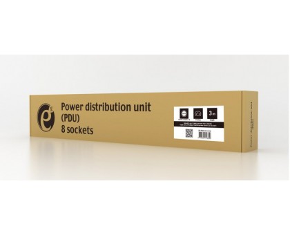 Модуль розподілу живлення EnerGenie EG-PDU-014-C14, у стійку 19" 1U, 16A, 8шт євророзеток, 3м кабель С14 Модуль розподілу живлення EnerGenie EG-PDU-014-C14, у стійку 19" 1U, 16A, 8шт євророзеток, 3м кабель С14