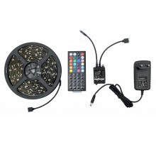 Світлодіодна стрічка Gembird LED-S-RGB500-01 з RGB підсвічуванням, 5м, 280 lm, IP65, 1.5м кабель з живленням