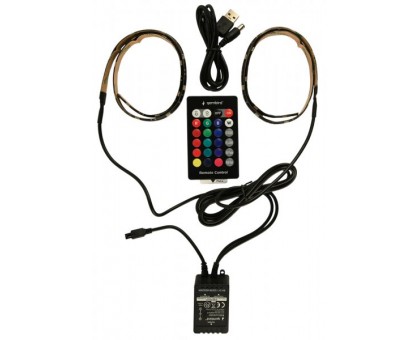 Світлодіодна стрічка Gembird LED-2SU-RGB50-01, з RGB підсвічуванням, 2x50 см, USB живлення Світлодіодна стрічка Gembird LED-2SU-RGB50-01, з RGB підсвічуванням, 2x50 см, USB живлення