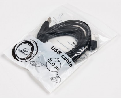 Кабель Cablexpert CCP-USB2-AMBM90-10, преміум якість USB 2.0 A-тато/B-тато, кутовий,3.0 м. Кабель Cablexpert CCP-USB2-AMBM90-10, преміум якість USB 2.0 A-тато/B-тато, кутовий,3.0 м.