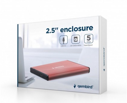 Зовнішня кишеня Gembird EE2-U3S-3-P для 2.5 SATA дисків, USB 3.0 Зовнішня кишеня Gembird EE2-U3S-3-P для 2.5 SATA дисків, USB 3.0