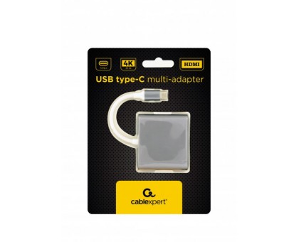 Адаптер-перехідник Cablexpert A-CM-HDMIF-02-SG Type-C на на HDMI/USB 3.0/USB-C Адаптер-перехідник Cablexpert A-CM-HDMIF-02-SG Type-C на на HDMI/USB 3.0/USB-C