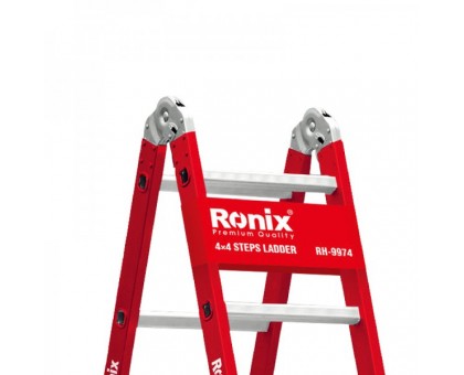 Драбина Ronix RH-9974 багатофункціональна на 16 ступенів Драбина Ronix RH-9974 багатофункціональна на 16 ступенів