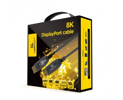 Кабель Cablexpert CC-DP8K-AOC-10M, DisplayPort V.1.4, вилка/вилка, з позолоченими контактами, 10 м Кабель Cablexpert CC-DP8K-AOC-10M, DisplayPort V.1.4, вилка/вилка, з позолоченими контактами, 10 м