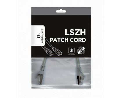 Патч корд Cablexpert PP6A-LSZHCU-5M, S/FTP, литий, 50u" штекер із фіксатором, 5.0 м, сірий Патч корд Cablexpert PP6A-LSZHCU-5M, S/FTP, литий, 50u" штекер із фіксатором, 5.0 м, сірий