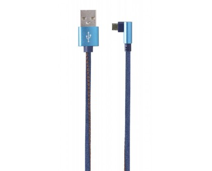 Кабель кутовий Cablexpert CC-USB2J-AMmBML-1M-BL, USB 2.0 A-тато/Micro B-тато, 1,0 м. Кабель кутовий Cablexpert CC-USB2J-AMmBML-1M-BL, USB 2.0 A-тато/Micro B-тато, 1,0 м.