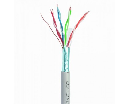 Звита пара, Cablexpert FPC-5004E-SO/100C, CAT5e, одножильна, екранована фольгою, 100 м Звита пара, Cablexpert FPC-5004E-SO/100C, CAT5e, одножильна, екранована фольгою, 100 м