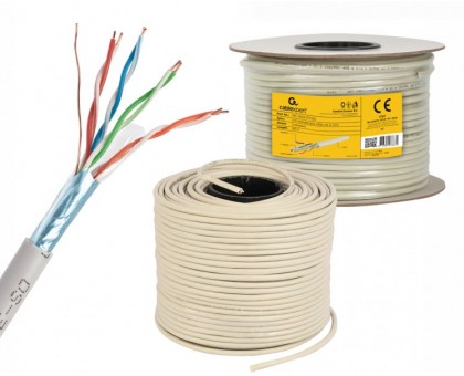 Звита пара, Cablexpert FPC-5004E-SO/100C, CAT5e, одножильна, екранована фольгою, 100 м Звита пара, Cablexpert FPC-5004E-SO/100C, CAT5e, одножильна, екранована фольгою, 100 м