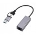 Адаптер Cablexpert A-USB3AC-LAN2G-01, з USB Type-A/C на 2,5 Gigabit Ethernet