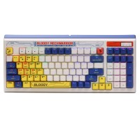 Механічна ігрова клавіатура Bloody B950 RGB (Warrior Blue), біла, RGB підсвічування клавіш, LK Libra Brown Switch, USB