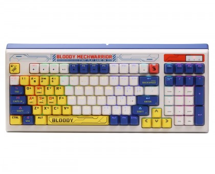 Механічна ігрова клавіатура Bloody B950 RGB (Warrior Blue), біла, RGB підсвічування клавіш, LK Libra Brown Switch, USB Механічна ігрова клавіатура Bloody B950 RGB (Warrior Blue), біла, RGB підсвічування клавіш, LK Libra Brown Switch, USB