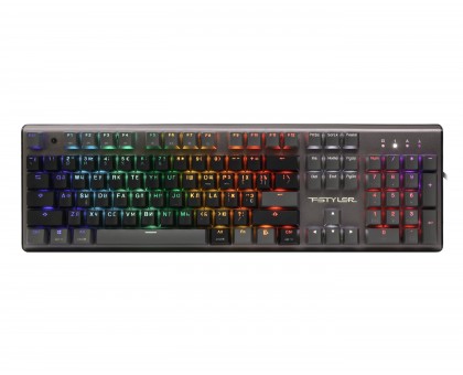 Клавіатура A4Tech FS100 (Stone Black), механічна ігрова, неонове підсвічування, USB, FS Switches, чорна Клавіатура A4Tech FS100 (Stone Black), механічна ігрова, неонове підсвічування, USB, FS Switches, чорна