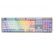 Клавіатура A4Tech FS100 (Icy Blue) механічна ігрова, неонове підсвічування, USB, FS Switches, срібляста