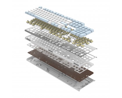 Клавіатура A4Tech FS100 (Icy Blue) механічна ігрова, неонове підсвічування, USB, FS Switches, срібляста Клавіатура A4Tech FS100 (Icy Blue) механічна ігрова, неонове підсвічування, USB, FS Switches, срібляста