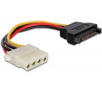 Кабель Cablexpert CC-SATA-PS-M, кабель живлення (Molex) мама + SATA кабель живлення, 150 мм.
