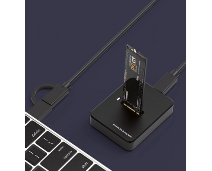 Док-станція для жорстких дисків USB Type-C Gembird DD-U3M2 M.2 SATA & NVME SSD Док-станція для жорстких дисків USB Type-C Gembird DD-U3M2 M.2 SATA & NVME SSD
