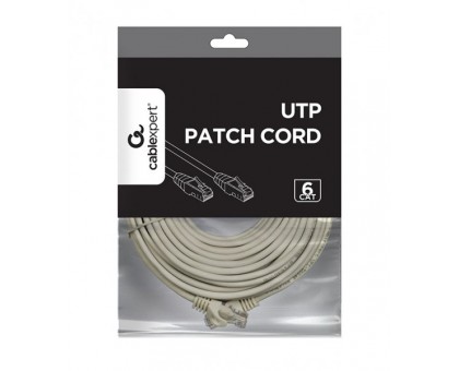 Патч корд Cablexpert PP6U-CU-20M, UTP, категорія. 6, литий, 50u" штекер із фіксатором, 20 м, сірий Патч корд Cablexpert PP6U-CU-20M, UTP, категорія. 6, литий, 50u" штекер із фіксатором, 20 м, сірий