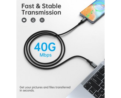 Кабель Choetech XCC-1040, преміум якість USB4 Gen 3, С-папа/C-папа, 2 м. Кабель Choetech XCC-1040, преміум якість USB4 Gen 3, С-папа/C-папа, 2 м.