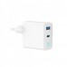 Мережевий ЗП Gembird TA-UC-PDQC45L-W-01, 1 USB-A + 1 Type-C (PD45Вт + QC3.0 18Вт), білий