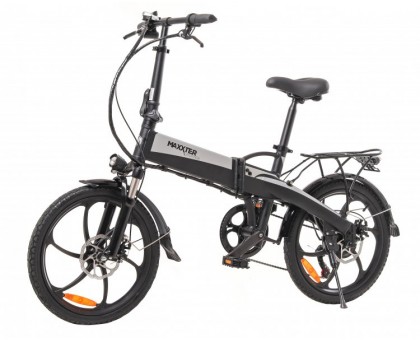 Електричний велосипед Maxxter RUFFER (black-silver) 20", чорно-сріблястий