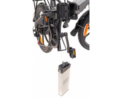Електричний велосипед Maxxter RUFFER (black-silver) 20", чорно-сріблястий