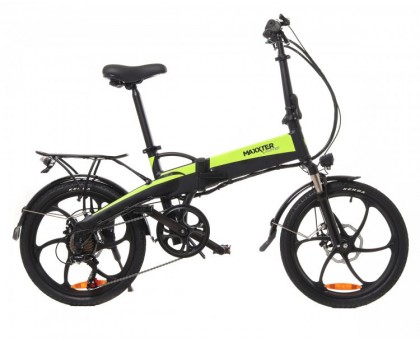 Електричний велосипед Maxxter RUFFER (black-green) 20", чорно-зелений Електричний велосипед Maxxter RUFFER (black-green) 20", чорно-зелений