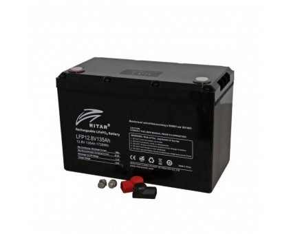 Акумуляторна електрична батарея літієва Ritar LFP12.8V135Ah G2, 12 В 135 Aгод, LiFePo4 Акумуляторна електрична батарея літієва Ritar LFP12.8V135Ah G2, 12 В 135 Aгод, LiFePo4