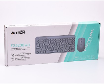 Комплект клавіатура+мишка A4Tech FG3200 Air2 (Blue) Fstyler, бездротовий, колір блакитний Комплект клавіатура+мишка A4Tech FG3200 Air2 (Blue) Fstyler, бездротовий, колір блакитний